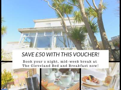 Save Â£50 off a two night mid week break at The Cleveland Torquay